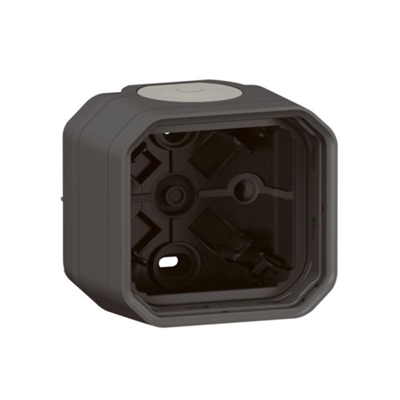 BOÎTIER SAILLIE 2 EMBOUTS A MEMBRANE 1 ENTREE 1 POSTE PLEXO ANTHRACITE