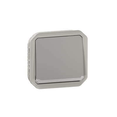 INTERRUPTEUR OU VA-ET-VIENT TEMOIN 10AX 250V PLEXO COMPOSABLE GRIS