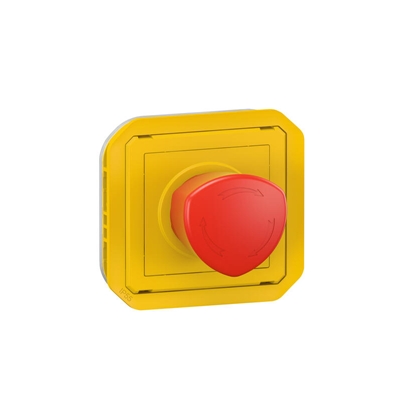 COUP DE POING D'URGENCE DEVERROUILLAGE 1/4 TOUR PLEXO COMPOSABLE JAUNE