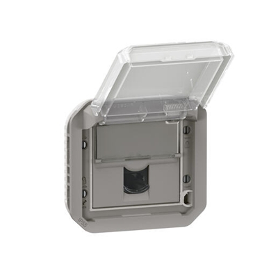 PRISE RJ45 CATEGORIE 6A STP PLEXO COMPOSABLE GRIS
