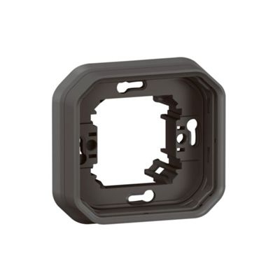 SUPPORT PLAQUE ENCASTRE 1 POSTE PLEXO ANTHRACITE