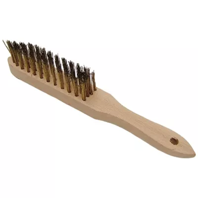 BROSSE MÉTALLIQUE 4 RANGS À MANCHE