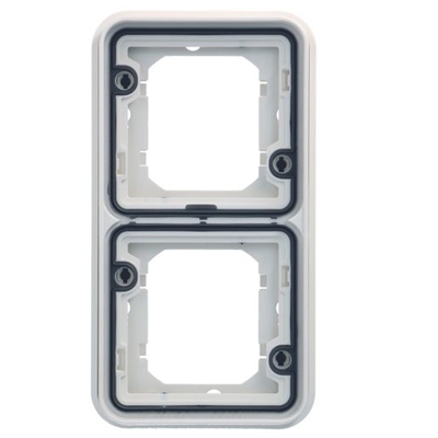 WNA408B SUPPORT DOUBLE VERT. ACCOCIABLE BLANC CUBYKO