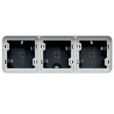 WNA683 BOITE TRIPLE HORI. VIDE ASSOCIABLE GRIS