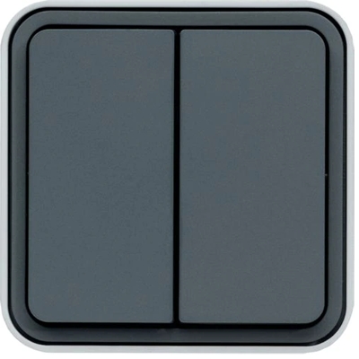 WNC044 DOUBLE POUSSOIR  1O/1F SAILLIE GRIS CUBYKO