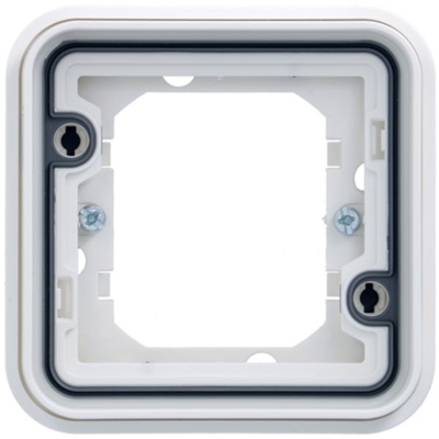 CUBYKO SUPPORT D'ENCASTREMENT SIMPLE ASSOCIABLE A GRIFFES BLANC IP55