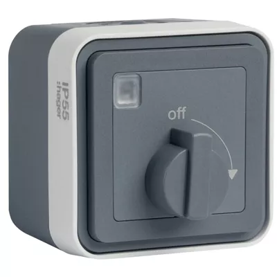 CUBYKO MINUTERIE BOUTON ROTATIF GRIS IP55