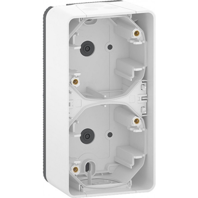 BOITE 2 POSTES ETANCHE BLANC VERTICAUX  SAILLIE MUREVA STYL