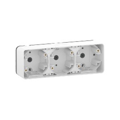 BOITE 3 POSTES ETANCHE VERTICAUX BLANC SAILLIE MUREVA STYL