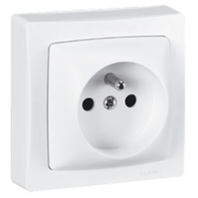 86027 PRISE 2 P+T 16A 250V COMPLET BLANC OTEO