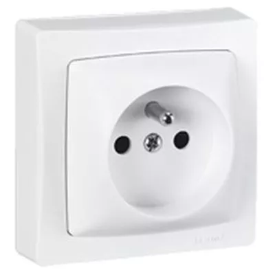 PRISE 16A AVEC ÉCLIPS DE PROTECTION APPAREILLAGE SAILLIE COMPLET - BLANC