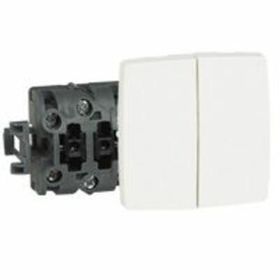 86121 DOUBLE POUSSOIR  COMPOSABLE BLANC OTEO