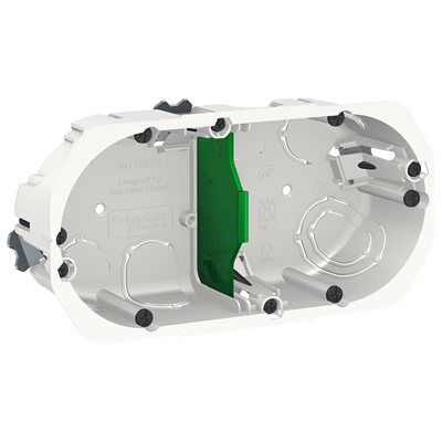 IMT35924  MULTIFIX - BOITE D'ENCASTREMENT - Ø 67MM - PROF 40MM - 2 POSTES ENTRAX