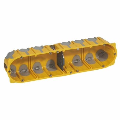 BOÎTE MULTIPOSTES ECOBATIBOX 4 POSTES 8 A 10 MODULES - PROFONDEUR 50MM