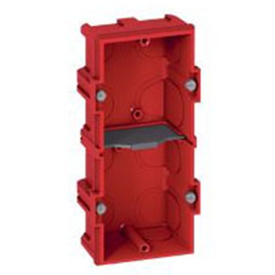 80142 BTE ENCASTREE 4/5 MODUL 2 POSTES PF 40MM A SCELLER