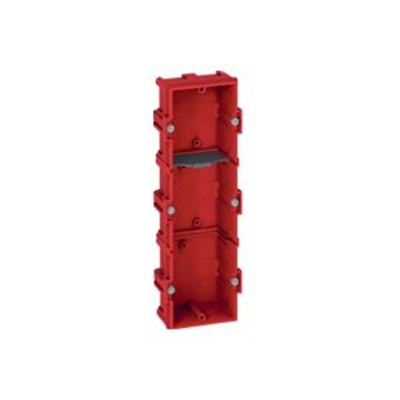 80143 BTE ENCASTREE A SCELLER 3 POSTES PF 40MM 6/8 MODULES MULTIPOSITION