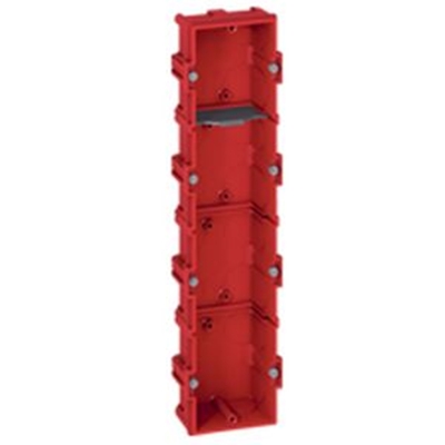 80144 BTE ENCASTREE A SCELLER 4 POSTES PF 40MM 8/10 MODULES MULTIPOSITION