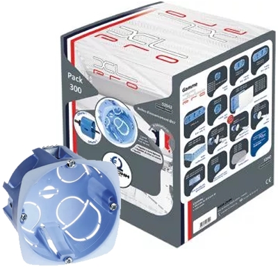 LOT DE 300 BOITES XL PRO SIMPLE  PROF 40MM Ø 67MM