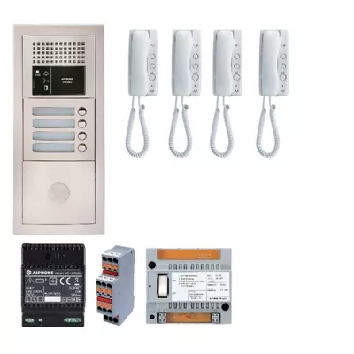 GTA4E PACK 4 BP ENCASTRE AVEC MODULE POUR T25/VIGIK