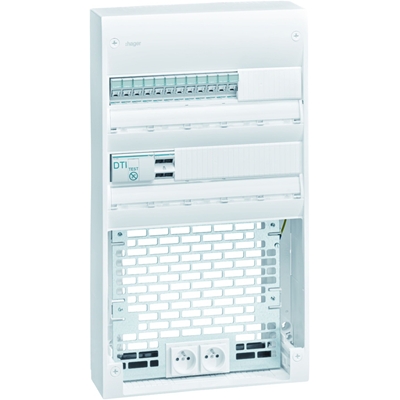 COFFRET VDI 2 RANGEES 36 MODULES+PLATINE GRADE 3 TV