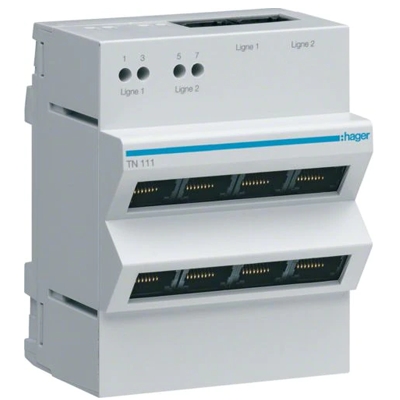 REPARTITEUR  TELEPHONIQUE 2 X 4 SORTIES RJ45