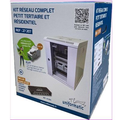 KIT COMPLET COFFRET RESEAU 10 POUCES 7U