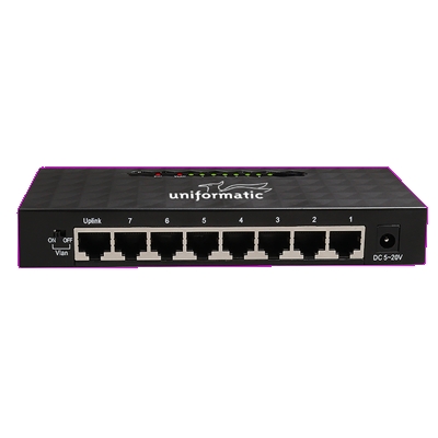 61004 SWITCH 8 PORTS 10/100/1000  ALIM EXT
