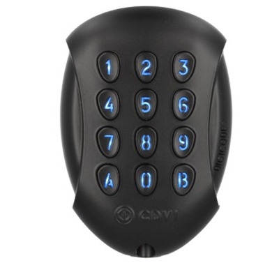 CLAVIER DIGICODE NOIR MAT RETRO-ECLAIRE ET ELECTRONIQUE DEPORTEE AVEC BLUETOOTH