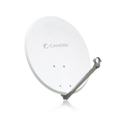 PARABOLE 65CM ACIER BLANCHE +CONVERTISSEUR SINGLE PRE-MONTEE