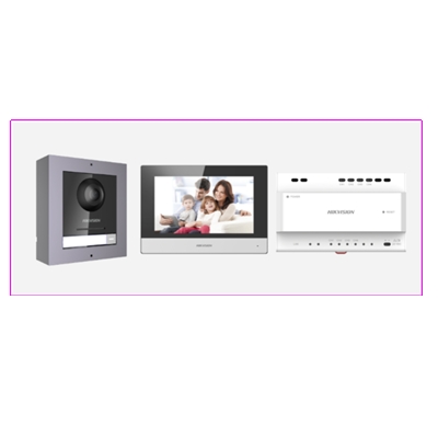 KIT INTERPHONIE BV 2-FILS KIT,2MP 180°,IR,I/O 4/2,IP65,7TOUCH