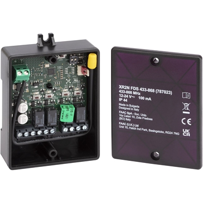 RECEPTEUR RADIO XR2N FDS 433-868 MHZ. COMPATIBLE AVEC LE PROTOCOLE FAAC FDS