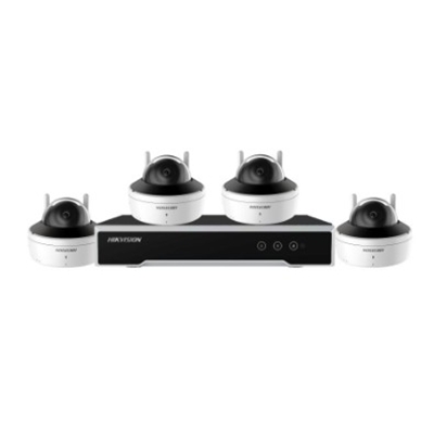 KIT WIFI 4MP AVEC 4 DOMES  AVEC NVR 8 VOIES HDD 2TO