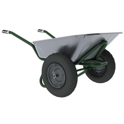 BROUETTE 2 ROUES COFFRE GALVA 150L