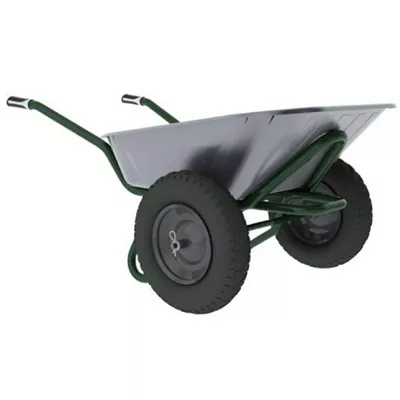 BROUETTE 2 ROUES COFFRE GALVA 150L