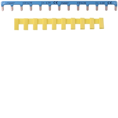 BARRE DE PONTAGE UNIPOLAIRE BLEU  13 MODULES