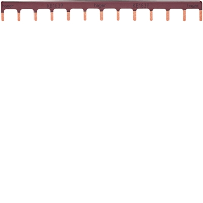 BARRE DE PONTAGE UNIPOLAIRE ROUGE 13 MODULES