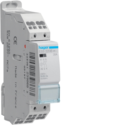 ESS220B CONTACTEUR 20A 2F AVEC COMMANDE MANUELLE SS VIS