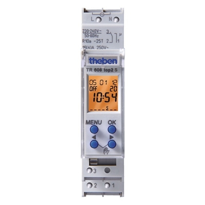 HORLOGE DIGITALE TR 608 TOP 1 CANAL 24H/7J 16A 56MEM