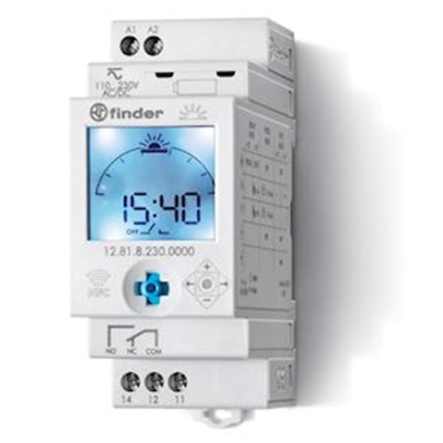 HORLOGE ASTRONOMIQUE JOURNALIERE DIGITALE 1 INVERSEUR 16A 110 A 230V AC/DC, NFC