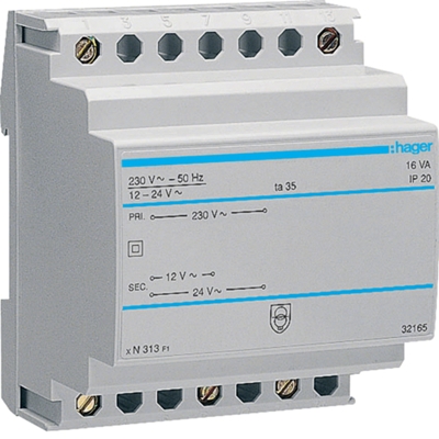 TRANSFORMATEUR DE SÉCURITÉ 230V/12-24V