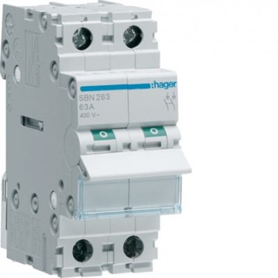INTERRUPTEUR BIPOLAIRE 63A 400V