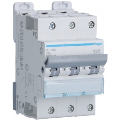 DISJONCTEUR 6/10KA COURBE C 3PP TRIPOLAIRE 10A