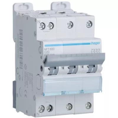 DISJONCTEUR 6/10KA COURBE C 3PP TRIPOLAIRE+ NEUTRE 10A