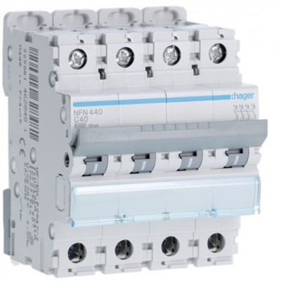 DISJONCTEUR 6/10KA COURBE C 4PP TETRAPOLAIRE 40A