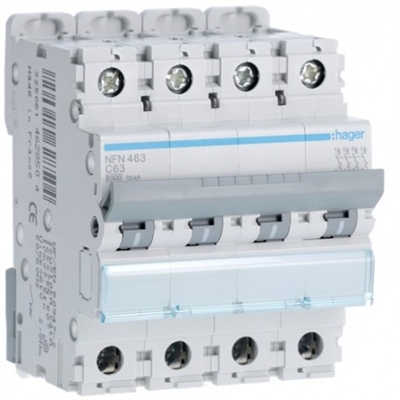 DISJONCTEUR 6/10KA COURBE C 4PP TETRAPOLAIRE 63A