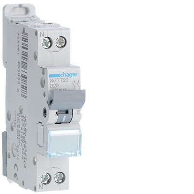 DISJONCTEUR 10KA COURBE D 2PP BIPOLAIRE 20A
