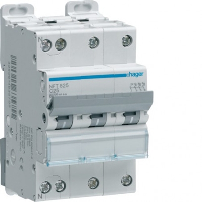 DISJONCTEUR 10KA COURBE D 3PP TRIPOLAIRE+ NEUTRE 16A