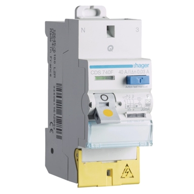 INTER DIFF 2P 40A 30MA TYPE F BORNES DECALEES SANVIS