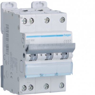 DISJONCTEUR 10KA COURBE D 4PP TETRAPOLAIRE 16A