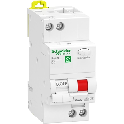 RESI9 - DISJONCTEUR DIFFERENTIEL - 1P+N - 25A - 30MA - COURBE C - TYPE FSI